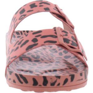 #5 Madden Girl  Teddy Pink Faux Leather Slip On Footbed Sandals